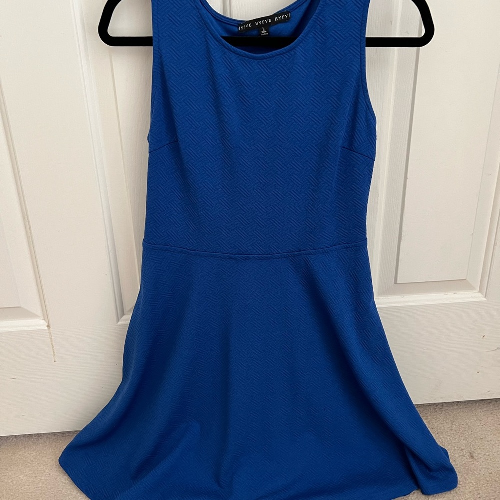 Large Hyfve Navy Blue Dress With Criss Cross Back